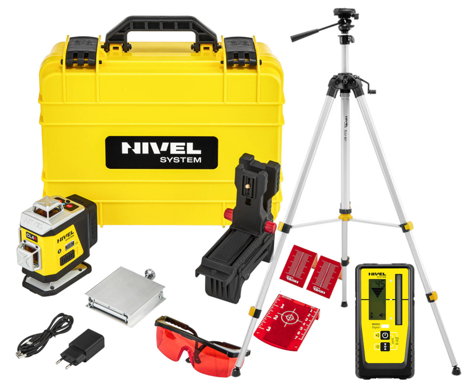 Nivel System CL4R Laser krzyżowy czerwony zestaw