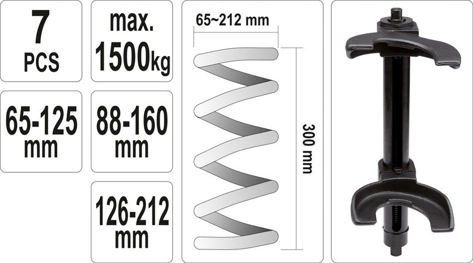 YATO YT-2536 ŚCIĄGACZ SPRĘŻYN MCPHERSON WYM. UCHW