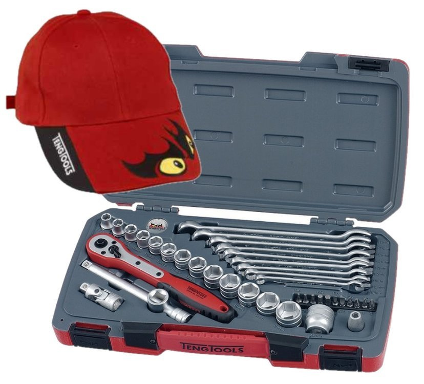 Teng Tools T3840 Zestaw kluczy nasadowych 3/8 39el