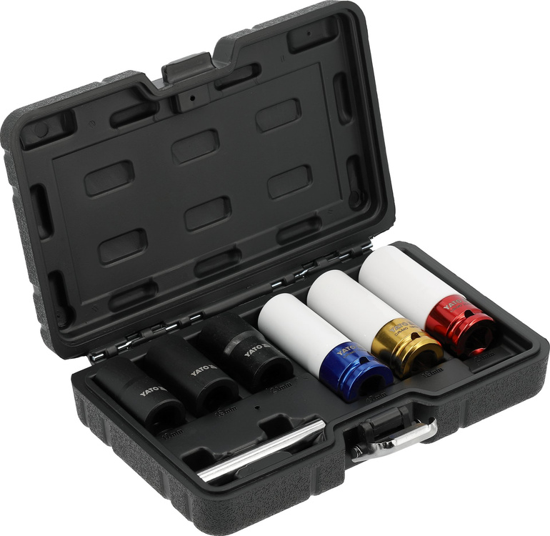 Yato YT-10559 Zestaw nasadek udarowych i wykrętaków do felg aluminiowych