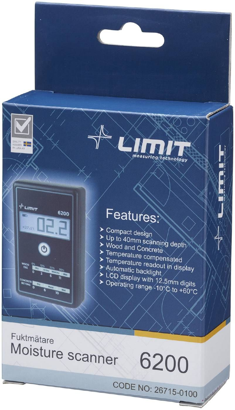 Limit 267150100 Wilgotnościomierz do drewna i betonu 6200 30-40 mm