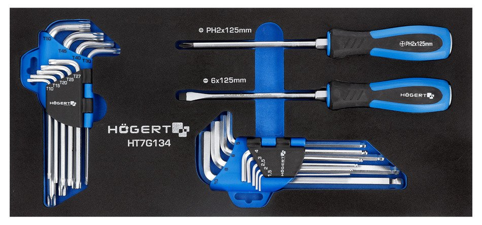 HOGERT Wkład HT7G134 Zest. wkretaków, HEX,TORX 20 