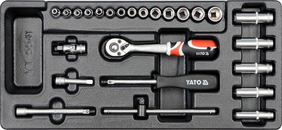 YATO YT-5541 WKŁAD ZESTAW NASADEK 1/4 CALA 25CZ.