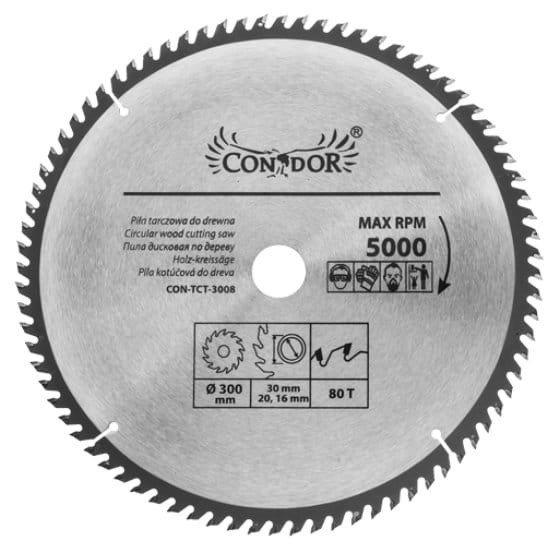 Condor CON-TCT-3008 Tarcza do drewna 300mm 80T 