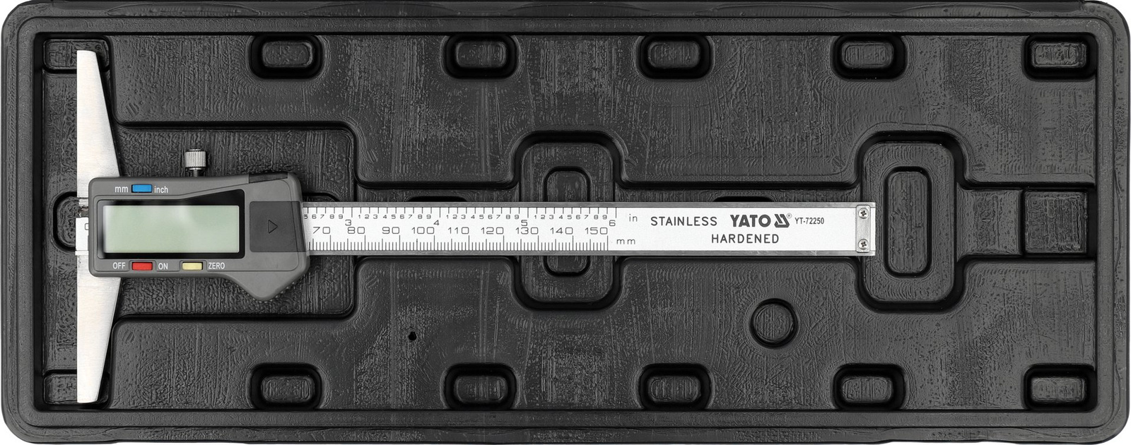 Yato YT-72250 Głębokościomierz elektroniczny cyfrowy kasetka LCD 0-150 mm