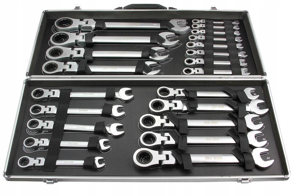 MAR-POL M58610 Zestaw kluczy płasko oczkowych 22el