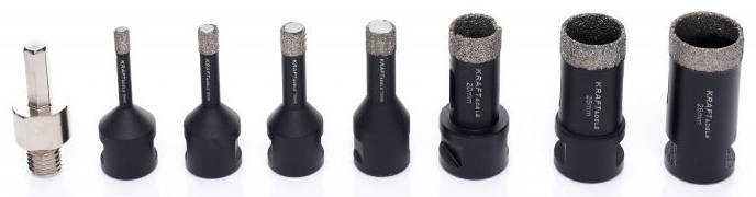 KraftDele KD11227 Otwornice diamentowe w walizce