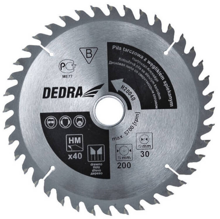 Dedra H16036D Piła tarczowa d/drewna śr.160x12,75