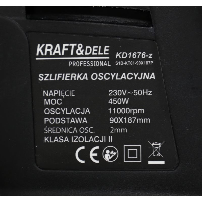 Kraft Dele KD1676-Z Szlifierka oscylacyjna 450W