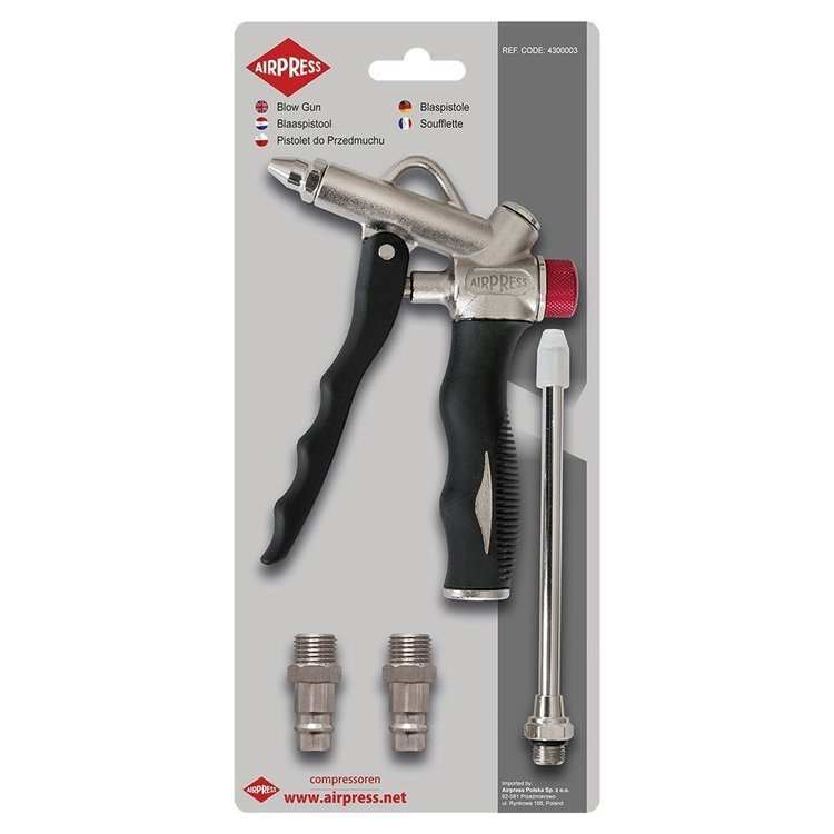 Airpress 4300003 Pistolet do przedmuchu 2 końcówki
