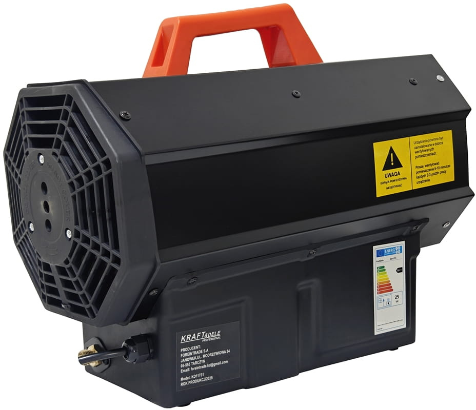 Kraft&dele KD11731 Nagrzewnica grzejnik dmuchawa gazowa termostat LCD 25 kW