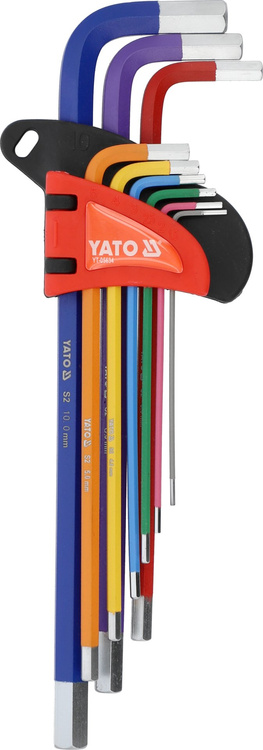 Yato YT-05634 Zestaw kluczy imbusowych kolorowe HEX 1,5-10mm 9 szt