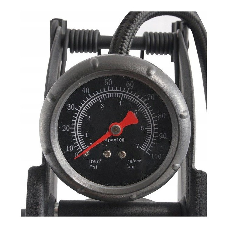 Verke V83141 Pompka nożna dwutłokowa manometr