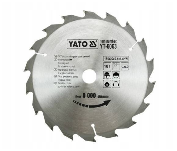 Yato YT-6063 Tarcza widiowa 185x18Tx20mm