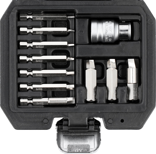 Yato YT-04583 Zestaw bitów do wykręcania odkręcania obrobionych śrub 11 el