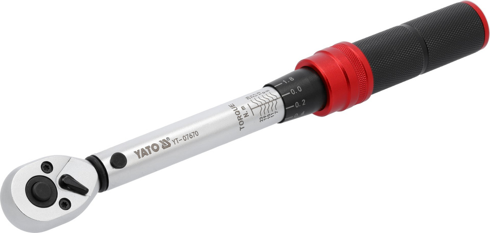 Yato YT-07670 Klucz dynamometryczny kalibracja 72 zęby 1/4" 5-25 Nm