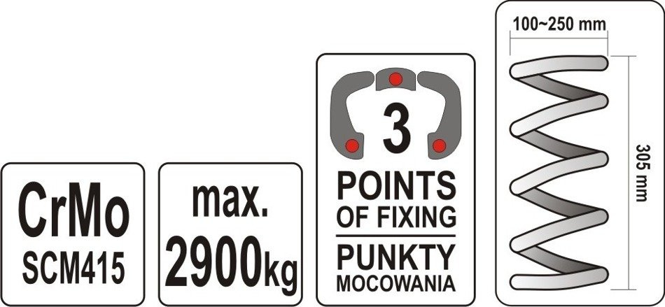 YATO YT-2535 ŚCIĄGACZ DO SPRĘŻYN McPhersona 2,9T