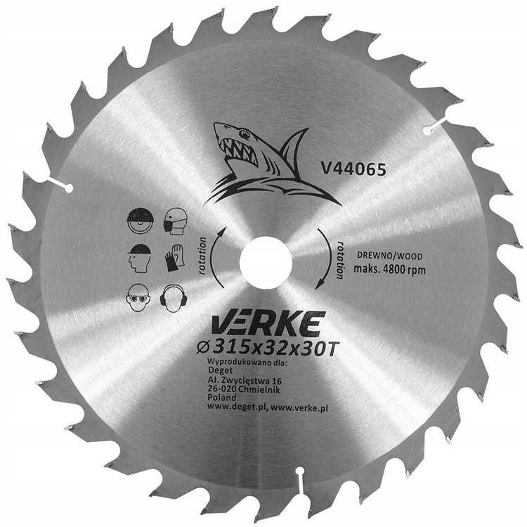 Verke V44065 Tarcza widiowa 315mm 30T 32mm