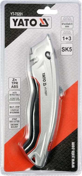 YATO YT-75201 NOŻYK Z WYSUWANYM OSTRZEM TRAPEZOWYM