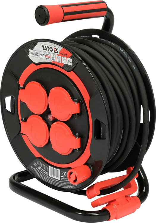 Yato YT-81052 Przedłużacz bębnowy budowlany na bębnie 4 gniazda 3x1,5mm 20m