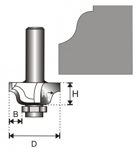 DEDRA 07F191A Frez esownica rzymska do drewna