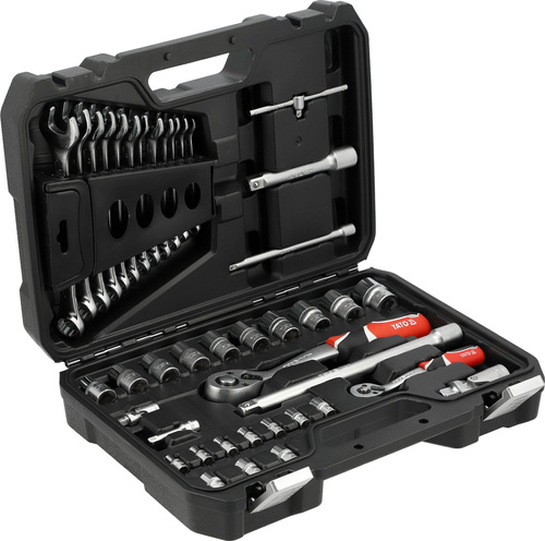 Yato YT-38742 Zestaw narzędziowy klucze nasadki walizka narzędziowa 1/4"