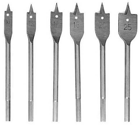 KraftDele KD10548 Zest. wierteł łopatkowych 6 szt.