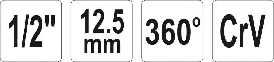 YATO YT-0593 KĄTOMIERZ KLUCZA DYNAMOMETRYCZNEG 1/2