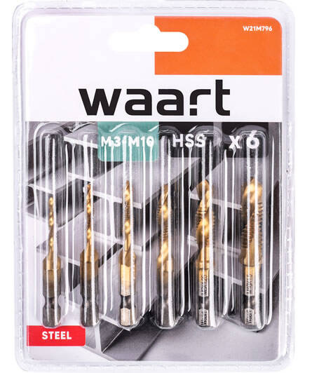 Waart W21M796 Zest wierteł do gwintowników M3-M10