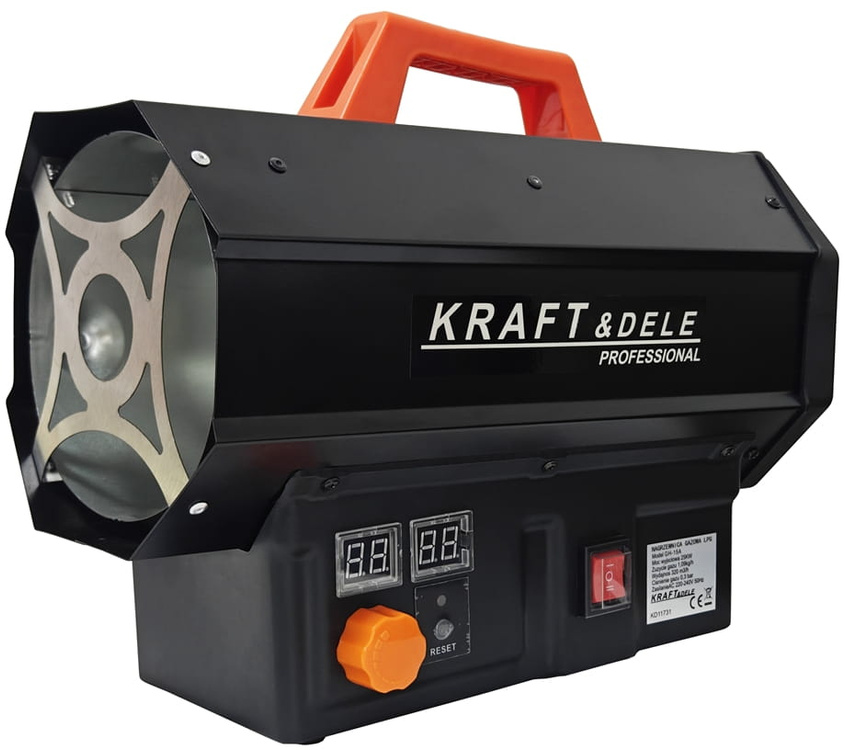 Kraft&dele KD11731 Nagrzewnica grzejnik dmuchawa gazowa termostat LCD 25 kW