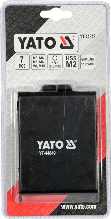 Yato YT-44849 Zestaw wiertła gwintowniki 7 szt HEX