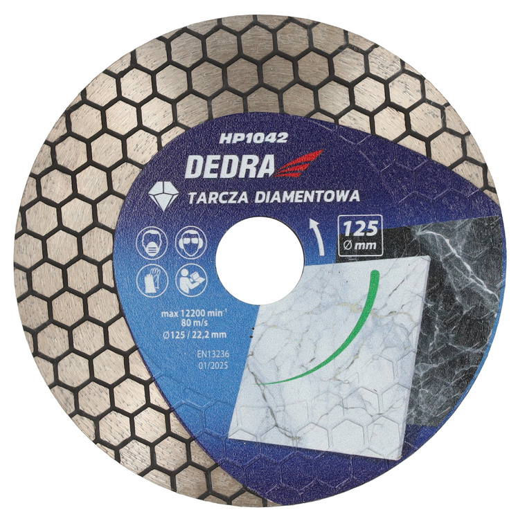 DEDRA H1042 TARCZA DIAMENTOWA 125mm PLASTER MIODU