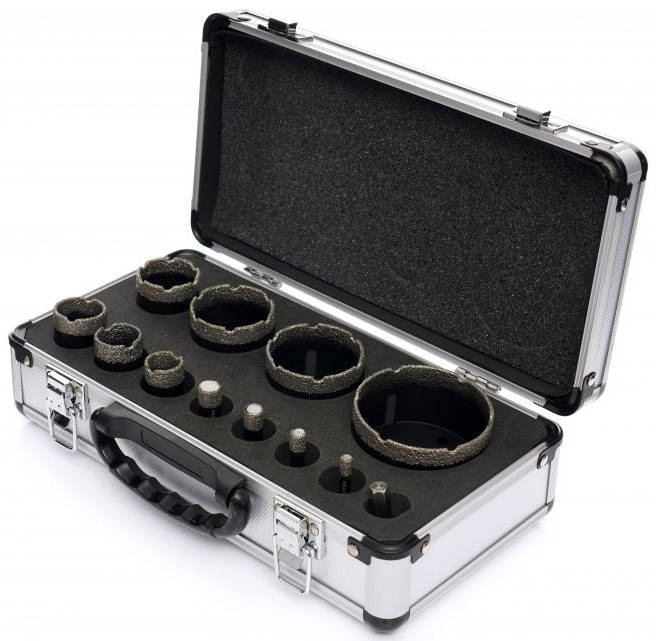 KraftDele KD11227 Otwornice diamentowe w walizce