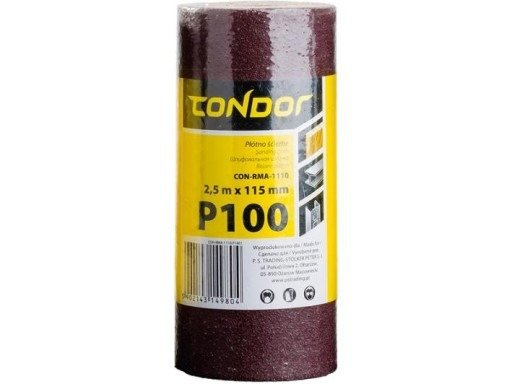 Condor CON-RMA-1110 Papier ścierny 2,5m 115mm P100