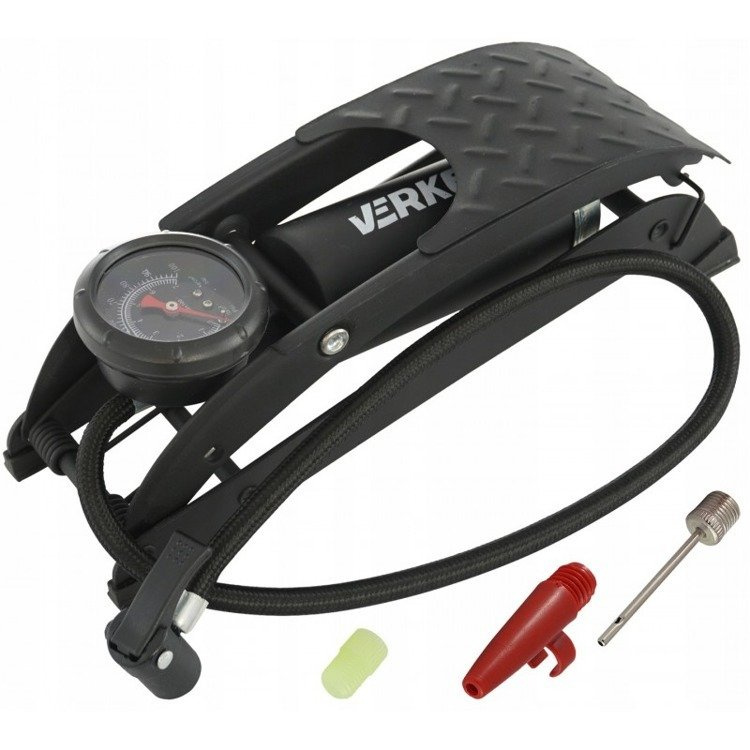 Verke V83140 Pompka nożna jednotłokowa manometr