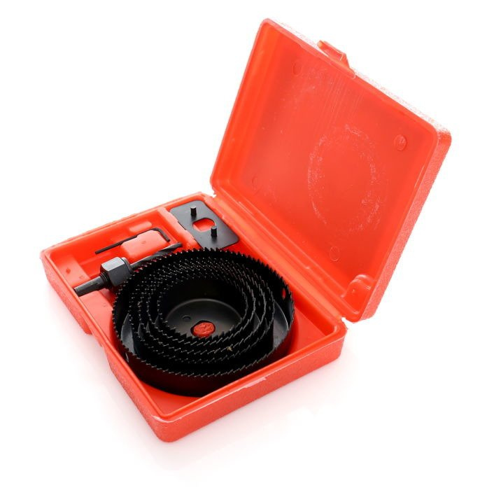 Kraft&Dele KD10279 Otwornice do drewna 8el. walizka akcesoria montażowe