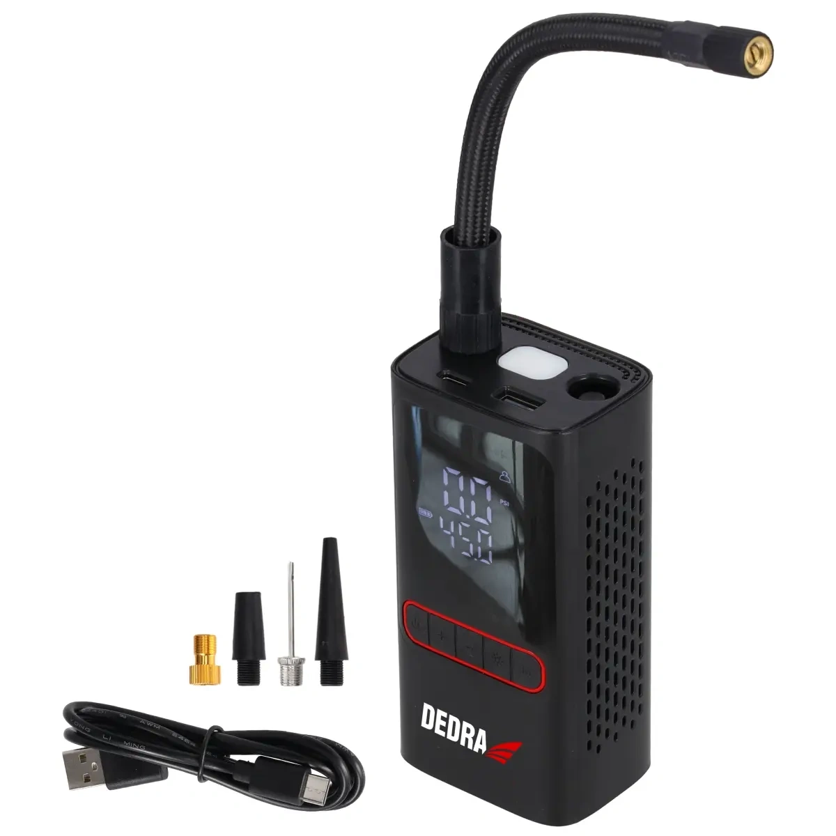 DEDRA DEPP011 BEZPRZEWODOWA POMPKA POWIETRZA 4000mAh POWERBANK