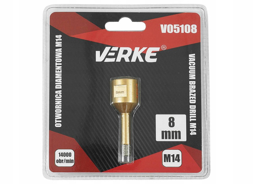 Verke V05108 Wiertło diamentowe otwornica 8mm
