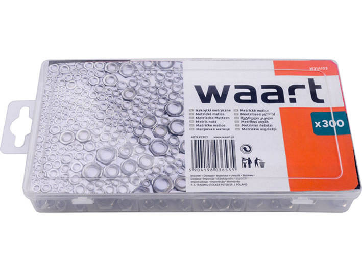 Waart W31A103 Zestaw nakrętek metrycznych 300 szt.