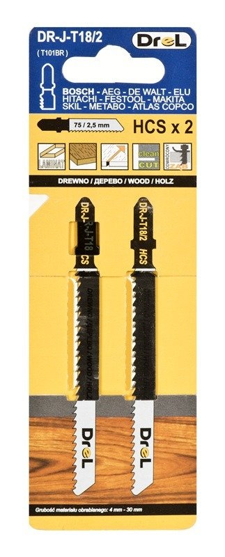 Drel DR-J-T18/2 Brzeszczot do drzew typT 2,5x100mm
