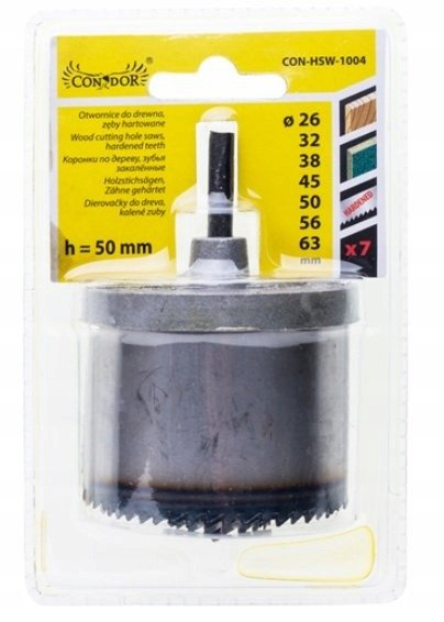 Condor CON-HSW-1004 Otwornice do drewna 26-63mm