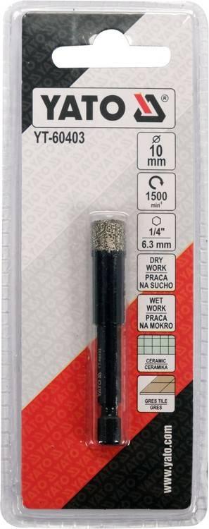 Yato YT-60403 Wiertło diamentowe do gresu 10mm HEX