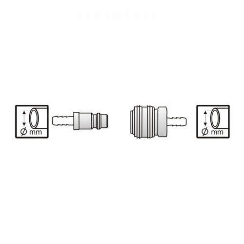 Pansam A535405 Komplet szybkozłączek do węża 6mm