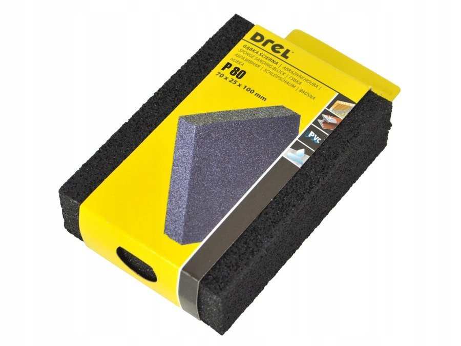 Drel CON-RSP-1008 Gąbka ścierna P80, 70x25x100mm