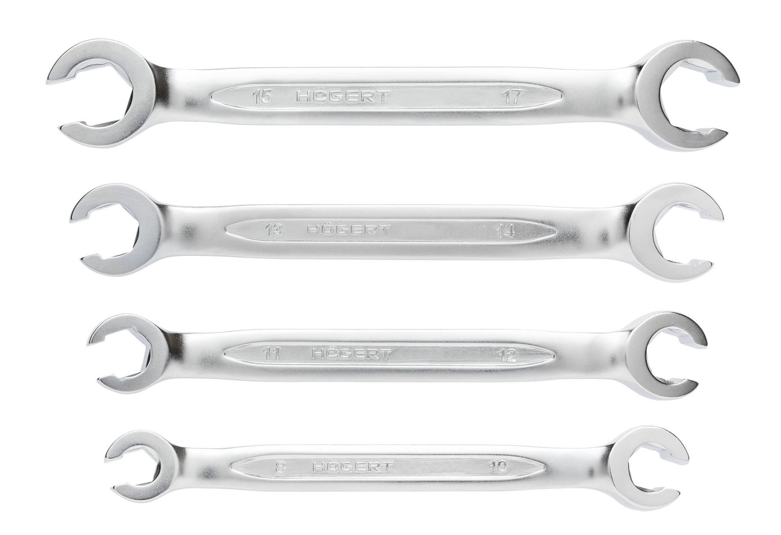 Hogert HT1W730 Zestaw kluczy oczkowych 4el 8-17mm