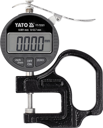 Yato YT-72321 Grubościomierz zegarowy elektroniczny walizka 12,7mm /0,001mm