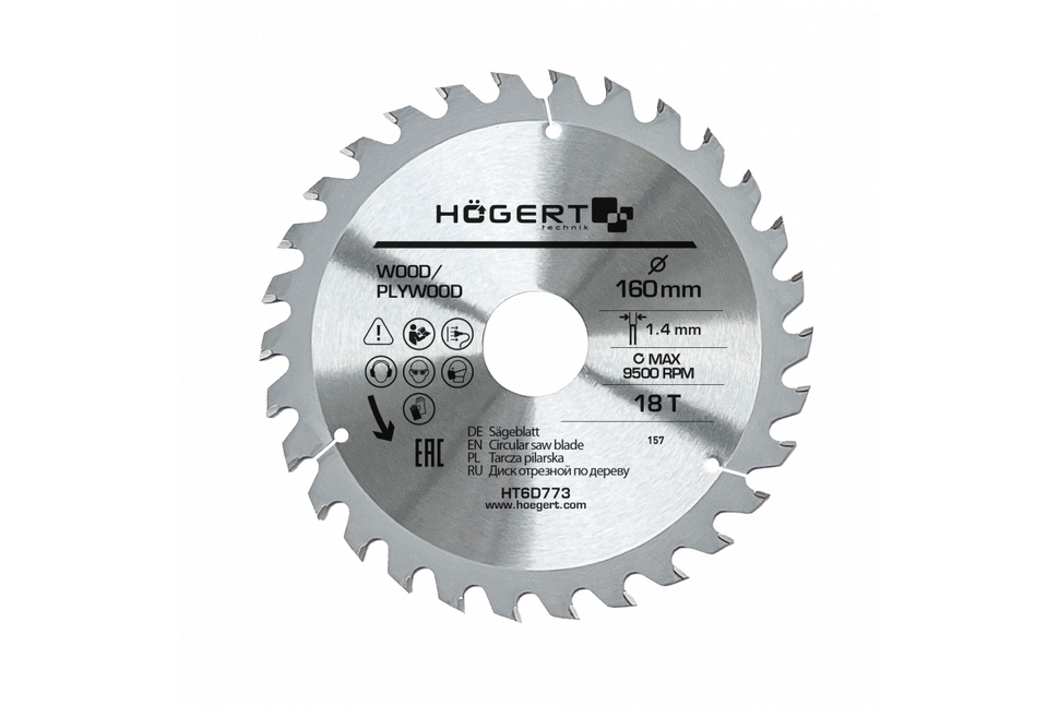 Hogert HT6D773 Tarcza pilarska widiowa 160x18Tx30 