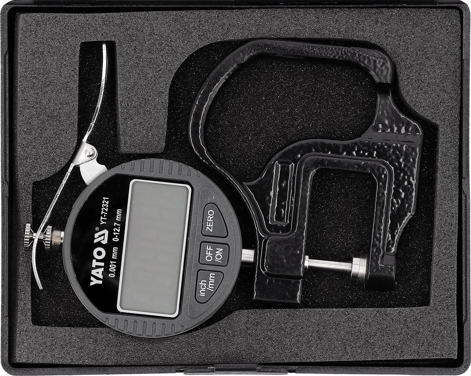 Yato YT-72321 Grubościomierz zegarowy elektroniczny walizka 12,7mm /0,001mm