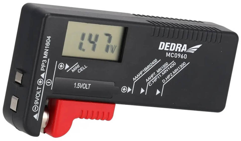 Dedra MC0960 Tester baterii 1,5V, 3,7V i 9V
