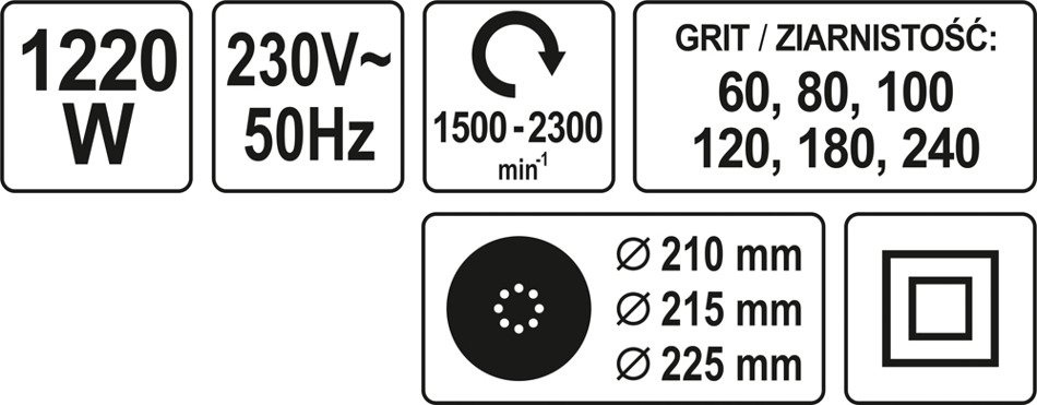 YATO YT-82340 SZLIFIERKA DO TYNKÓW 225MM